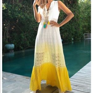 Miss June Maxi Yellow ombré Dress